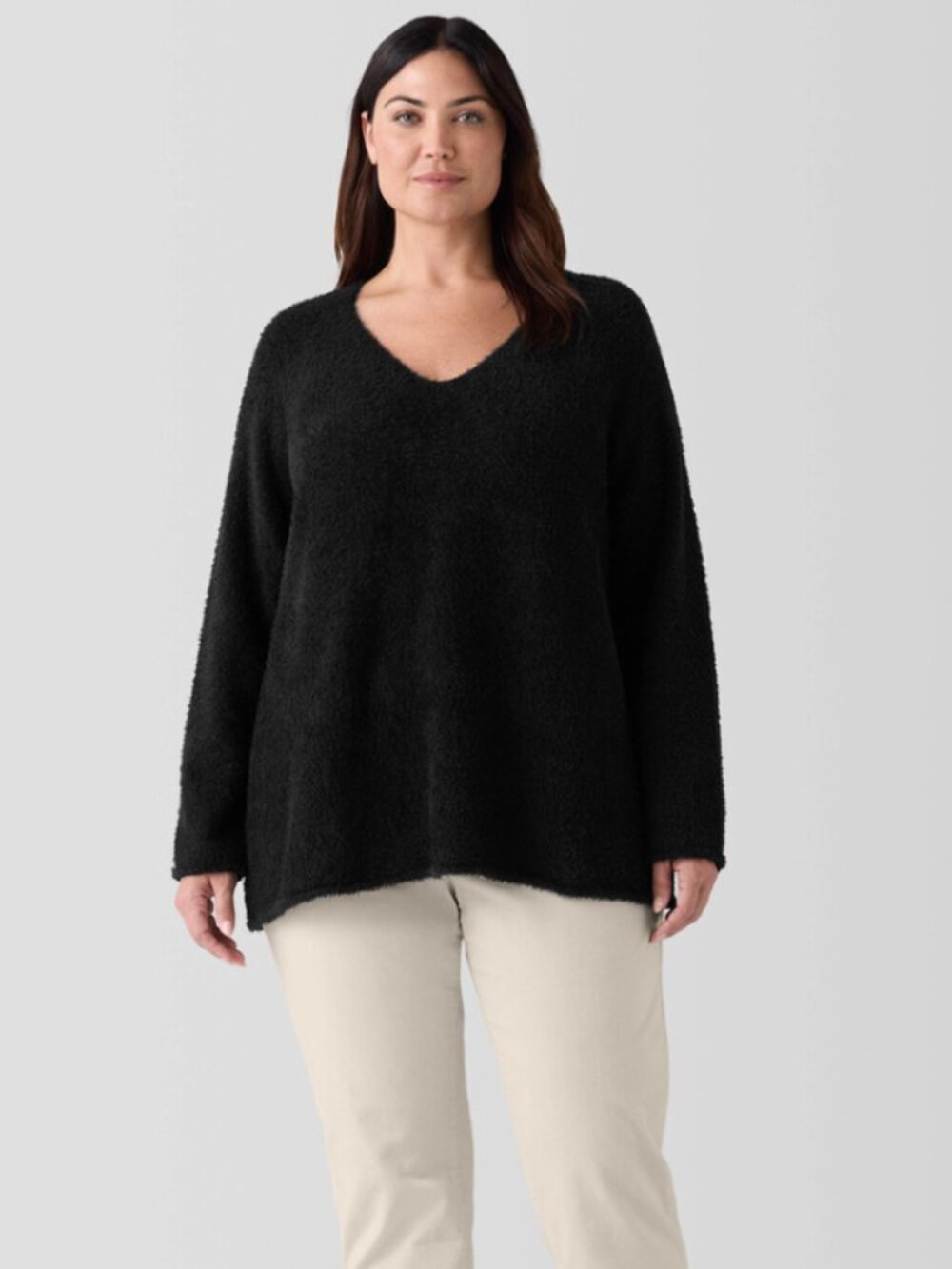 Eileen Fisher Black V-Neck Sweater (NWT)